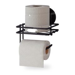 PORTE-PAPIER HYGIENIQUE EN METAL NOIR