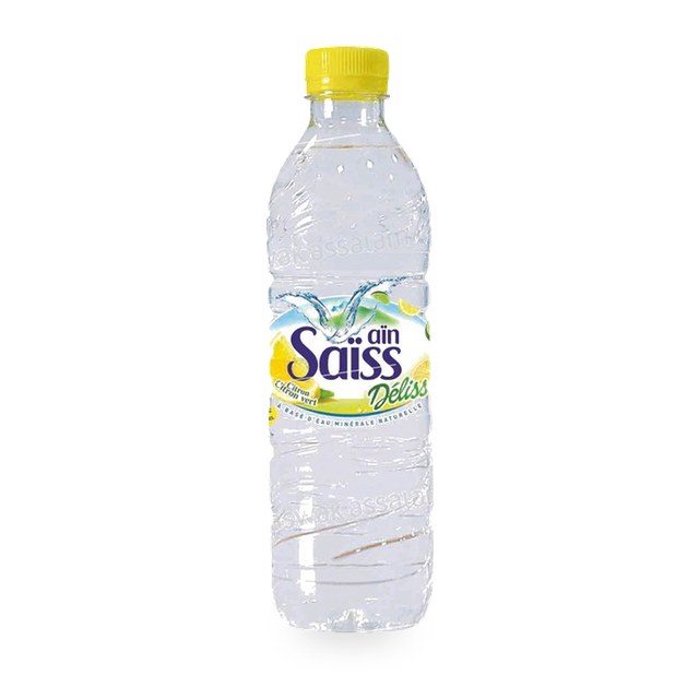 EAU MINERALE NATURELLE CITRON VERT 50CL AIN SAISS