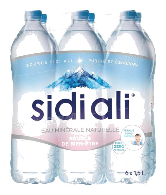 EAU MINERALE PACK DE 6 BOUTEILLES 1,5L SIDI ALI