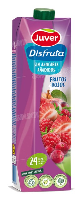 NECTAR FRUITS ROUGES SANS SUCRE 1L JUVER DISFRUTA