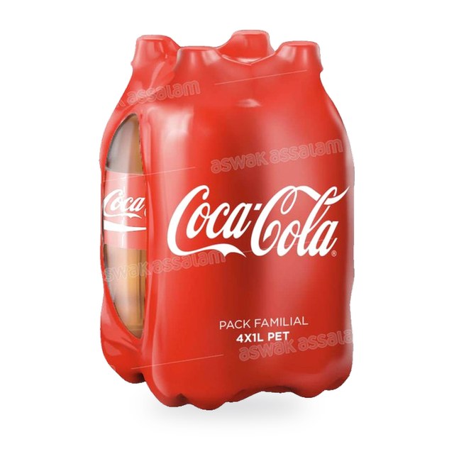 PACK COCA COLA 4*1L