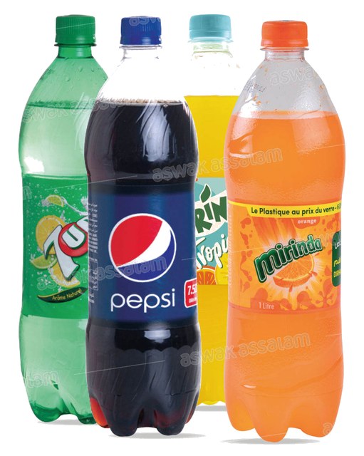 PACK DE 4 BOISSONS GAZEUSES 1L 7UP/PEPSI/MIRINDA (3 ACHETES = 1 GRATUIT)