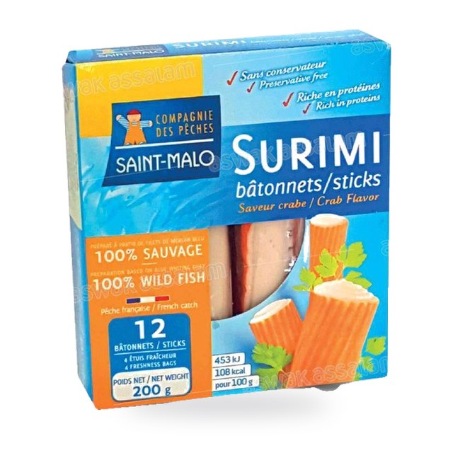 BATONNETS DE SURIMI SAVEUR CRABE 200G SAINT-MALO