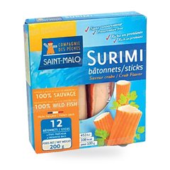 BATONNETS DE SURIMI SAVEUR CRABE 200G SAINT-MALO