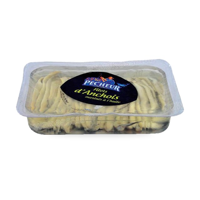 FILETS D’ANCHOIS MARINES A L’HUILE VEGETALE 180G LE P’TIT PECHEUR