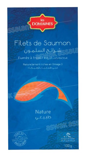 FILETS DE SAUMON FUMÉS 100G LES DOMAINES