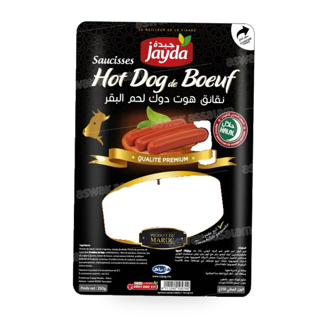 HOT DOG DE BOEUF 250G JAYDA