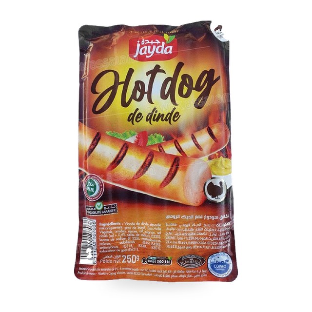 HOT DOG DE DINDE 250G JAYDA
