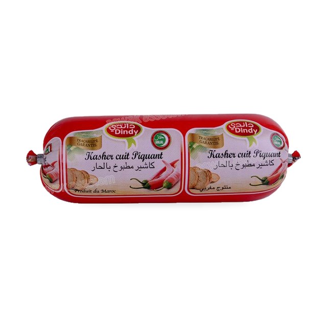 SAUCISSON DE DINDE PIQUANT 600G DINDY