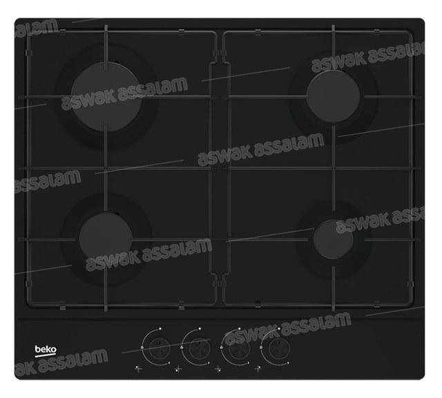 PLAQUE DE CUISSON 4 FEUX 60CM NOIR 64223B BEKO
