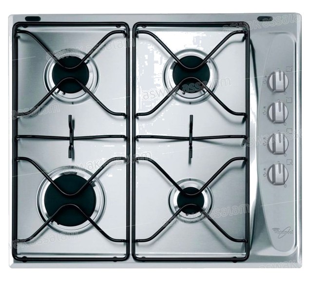PLAQUE DE CUISSON A GAZ 4 FEUX INOX AKM268IX WHIRLPOOL