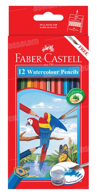 12 CRAYONS DE COULEUR AQUARELLE FABER-CASTELL