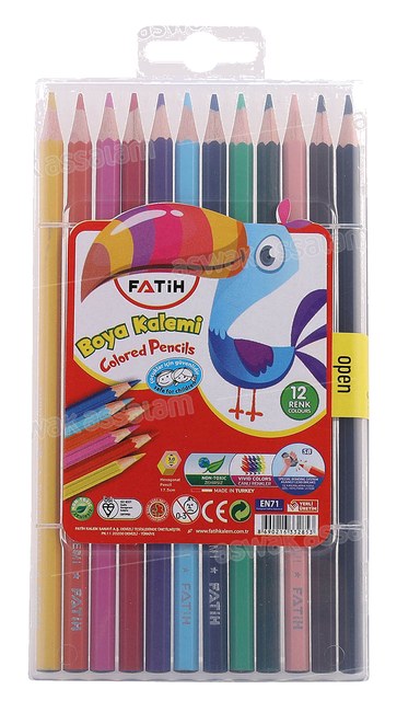 12 CRAYONS DE COULEUR FATIH
