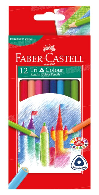 12 CRAYONS DE COULEUR TRI FABER-CASTELL