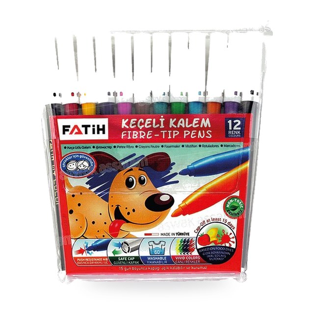12 FEUTRES DE COULEUR FATIH