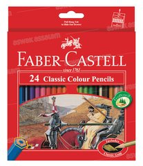 24 CRAYONS DE COULEUR FABER-CASTELL