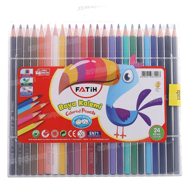 24 CRAYONS DE COULEUR FATIH
