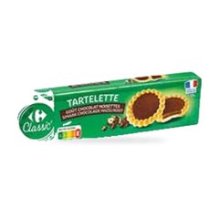 Biscuits tartelettes chocolat noisette Carrefour 150 g