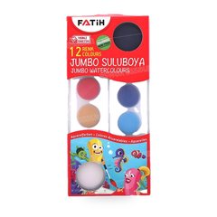 AQUARELLES 12 COULEURS JUMBO FATIH
