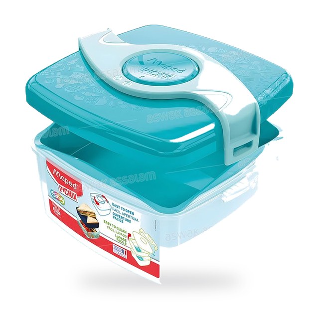 BOITE A GOUTER TURQUOISE MAPED