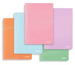 CAHIER PIQUE 17*22CM 96 PAGES 90G COUVERTURE POLYPROPYLENE COULEUR PASTEL ANCOR