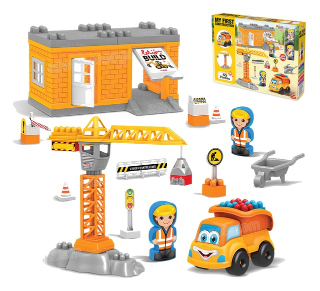 CHANTIER DE CONSTRUCTION A ASSEMBLER 43 PIECES