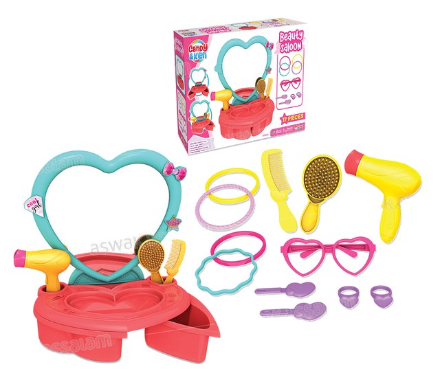 COIFFEUSE BEAUTE AVEC ACCESSOIRES POUR ENFANT