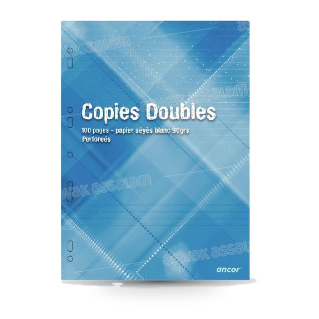 COPIES DOUBLES PERFOREES 21X29,7CM – 96 PAGES ANCOR