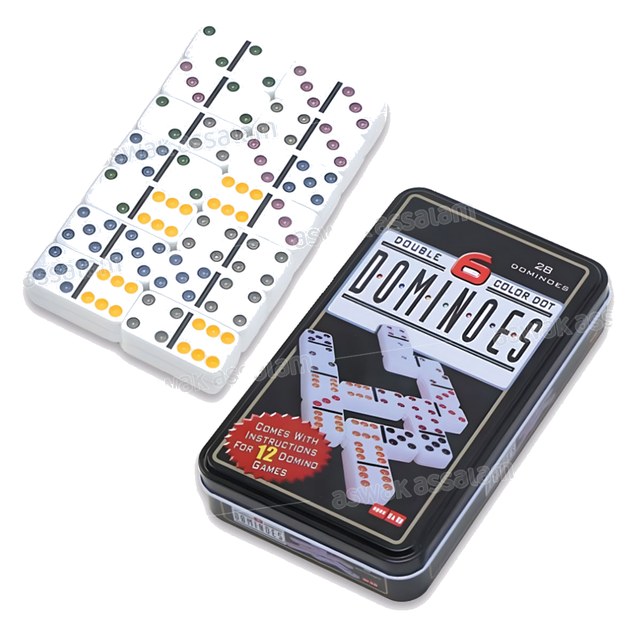 DOMINO 28 PIECES BOITE EN METAL