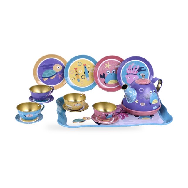 ENSEMBLE DINETTE EN METAL 14 PIECES