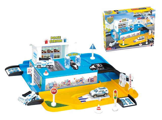 GARAGE POLICE AVEC STATION DE LAVAGE ET ACCESSOIRES
