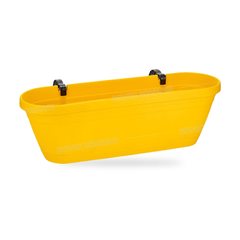 JARDINIERE JAUNE AVEC CROCHET 50*16CM