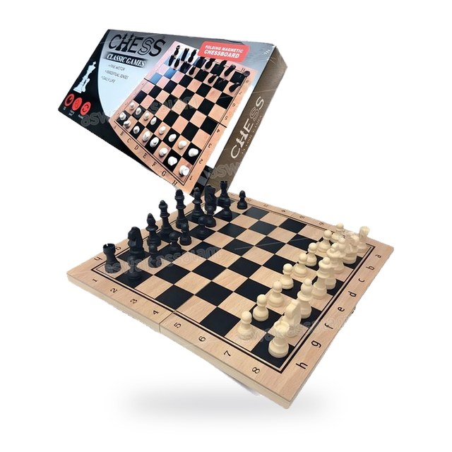 JEU DECHECS PORTABLE EN BOIS 30*15CM