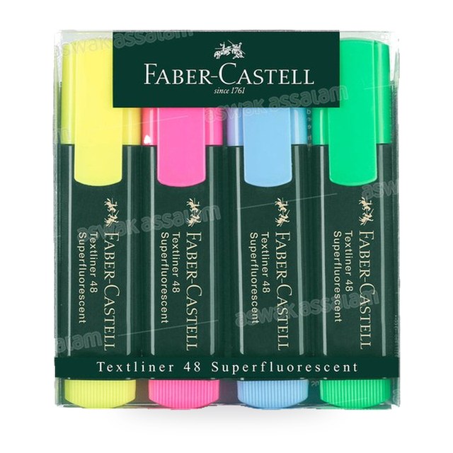 LOT DE 4 SURLIGNEURS FABER-CASTELL