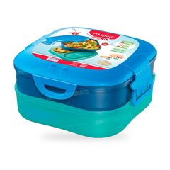 LUNCH BOX 3 EN 1 BLEU MAPED
