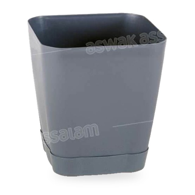 POT DE FLEURS AVEC SOUCOUPE 1,8L ROUGE GAMME SAFIR
