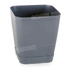 POT DE FLEURS AVEC SOUCOUPE 1,8L ROUGE GAMME SAFIR