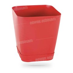POT DE FLEURS AVEC SOUCOUPE 8,8L ROUGE GAMME SAFIR