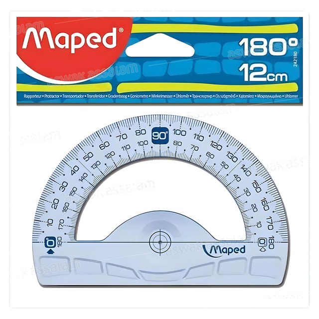 RAPPORTEUR 180° 12CM MAPED