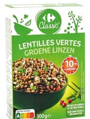 300g Lentilles vertes Carrefour 300g