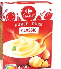 Pureé de pomme de terre nature Carrefour 125 g x 4