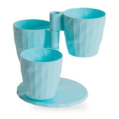 SET DE 3 POTS DE FLEURS BLEU CIEL 24*27*24CM