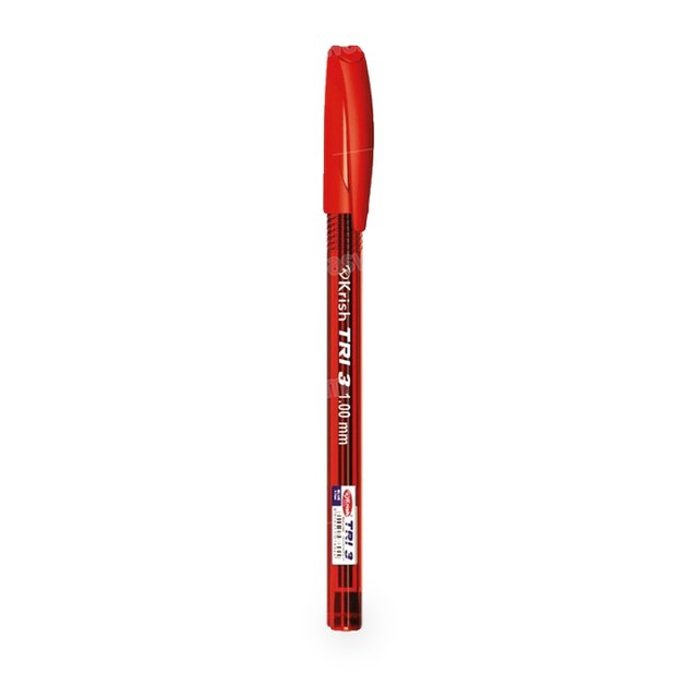 STYLO A BILLE POINTE 1MM ROUGE KRISH TRI-3