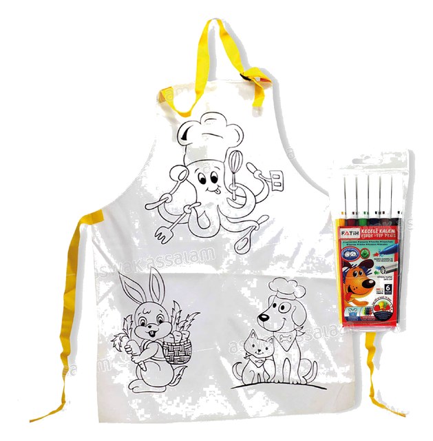 TABLIER DE PEINTURE LAVABLE + FEUTRE