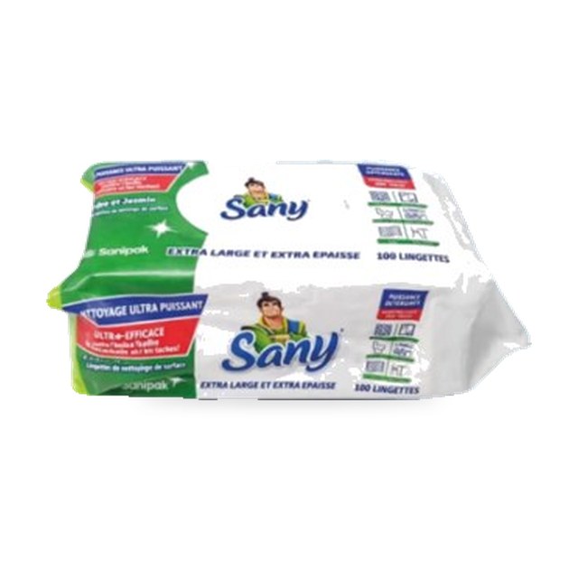 Lingettes multisurface Sany – 100 pièces