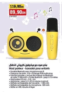 Haut parleur karaoké pour enfants – 5W