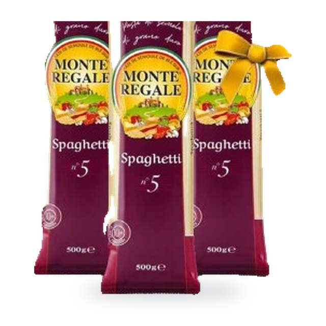Lot de spaghettis Monte Regale 500g prix au kg