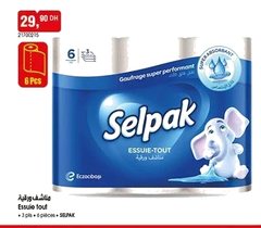 Essuie-tout Selpak – Lot de 3 plis x 6 pièces