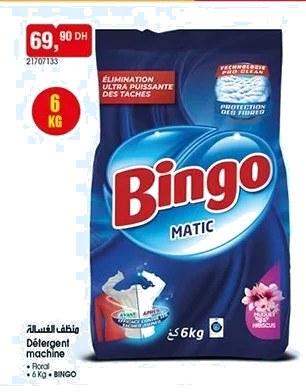 Lessive poudre machine Bingo – 6kg