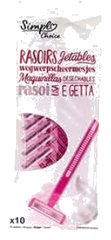 Rasoirs jetables pour femme 2lames Carrefour 10 unités